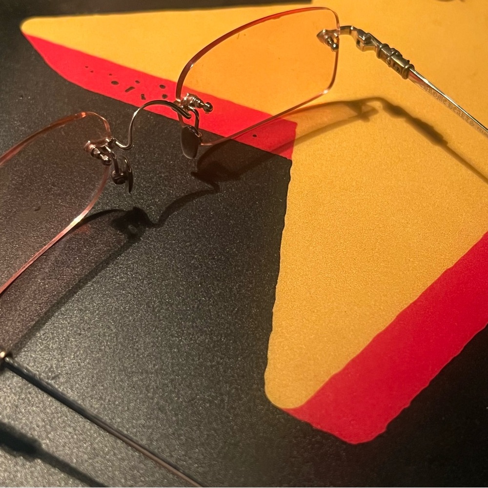 Authentic Chrome Hearts sunglasses in pink